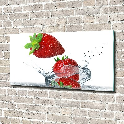 Acrylic wall art Strawberries and water