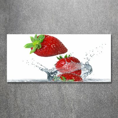 Acrylic wall art Strawberries and water