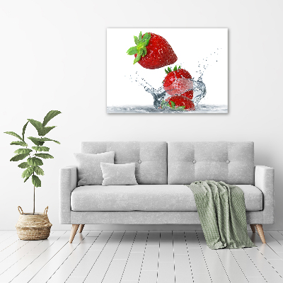 Acrylic wall art Strawberries and water