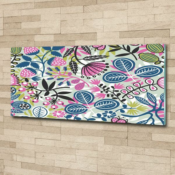 Print on acrylic Floral pattern