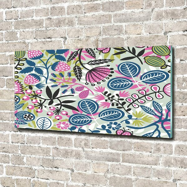 Print on acrylic Floral pattern