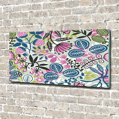 Print on acrylic Floral pattern