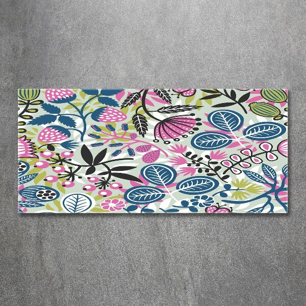 Print on acrylic Floral pattern