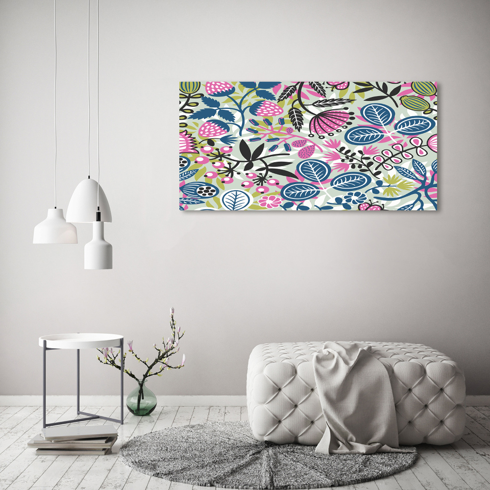 Print on acrylic Floral pattern