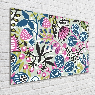 Print on acrylic Floral pattern