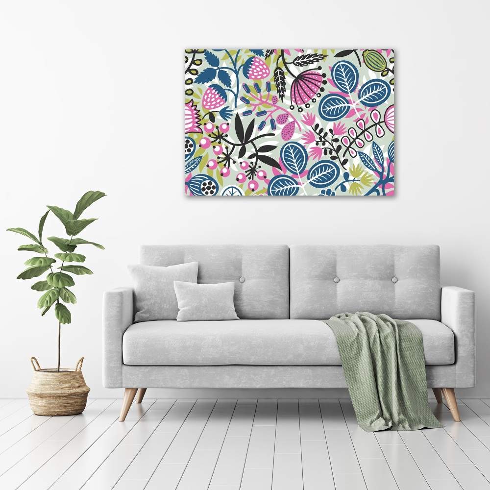 Print on acrylic Floral pattern