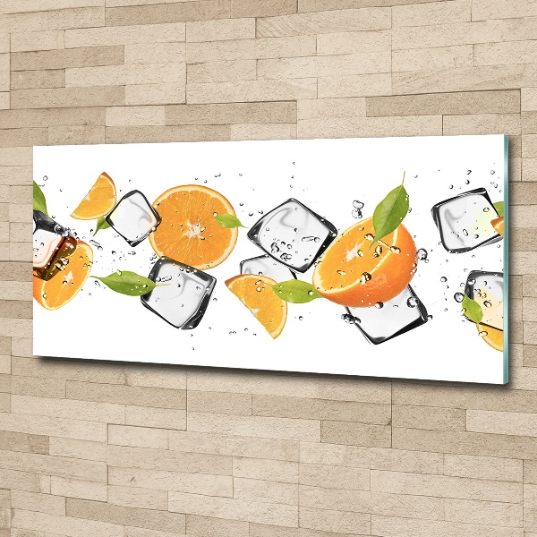 Acrylic print Ice oranges