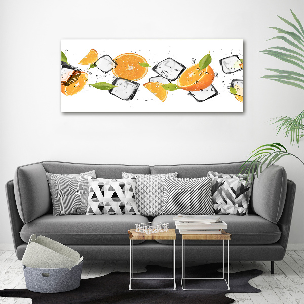 Acrylic print Ice oranges