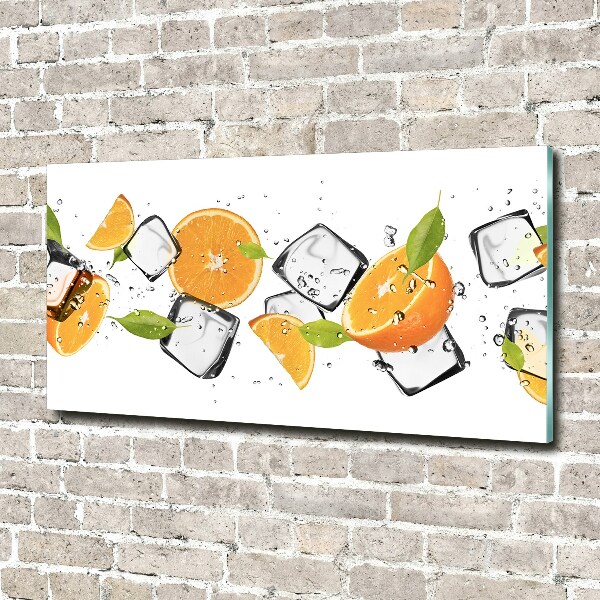 Acrylic print Ice oranges