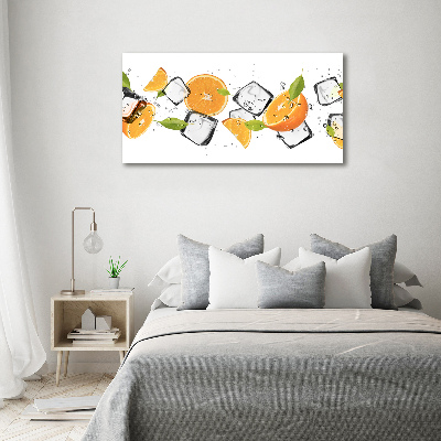 Acrylic print Ice oranges