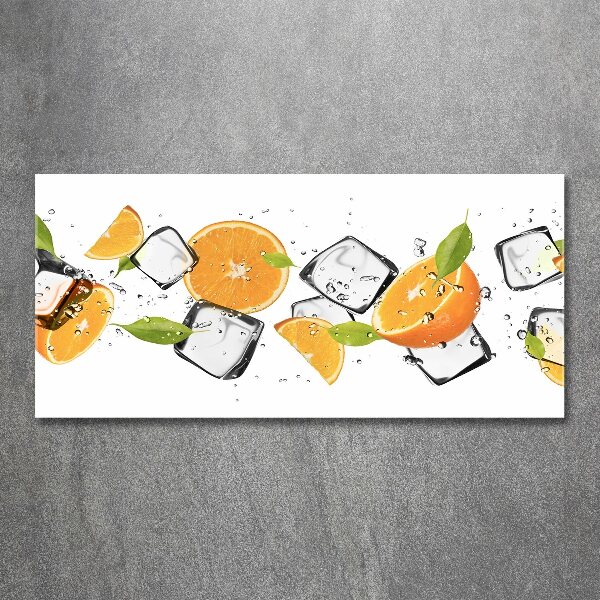 Acrylic print Ice oranges