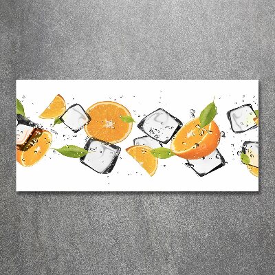 Acrylic print Ice oranges