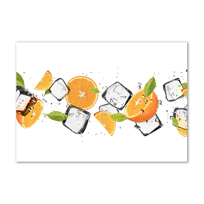 Acrylic print Ice oranges