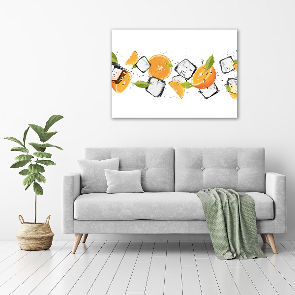 Acrylic print Ice oranges