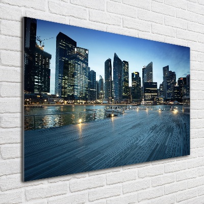 Acrylic wall art Singapore at night