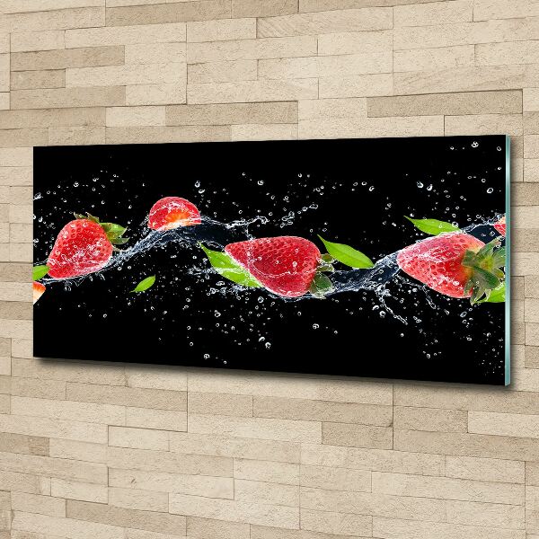 Wall art acrylic Strawberries and water