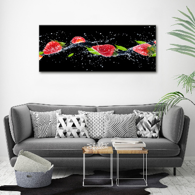 Wall art acrylic Strawberries and water