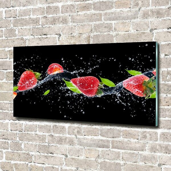 Wall art acrylic Strawberries and water