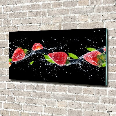 Wall art acrylic Strawberries and water