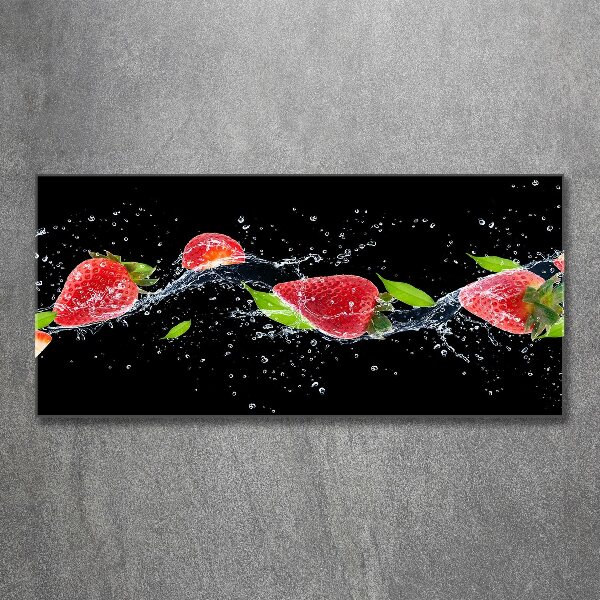 Wall art acrylic Strawberries and water