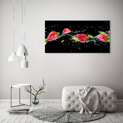 Wall art acrylic Strawberries and water