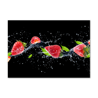 Wall art acrylic Strawberries and water