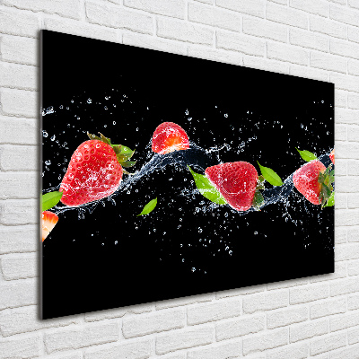 Wall art acrylic Strawberries and water