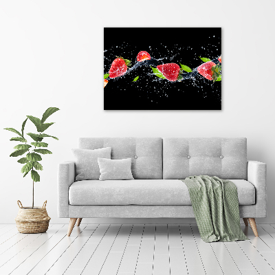 Wall art acrylic Strawberries and water