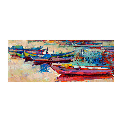 Print on acrylic Colorful boats