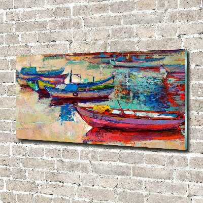 Print on acrylic Colorful boats