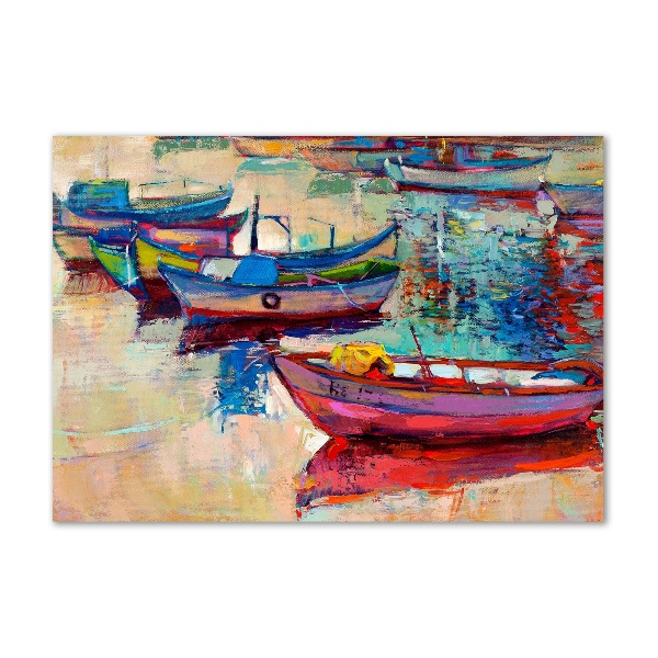 Print on acrylic Colorful boats