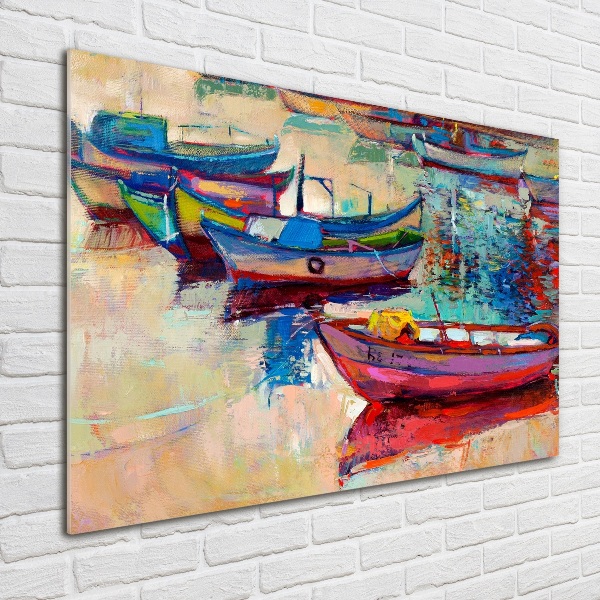 Print on acrylic Colorful boats