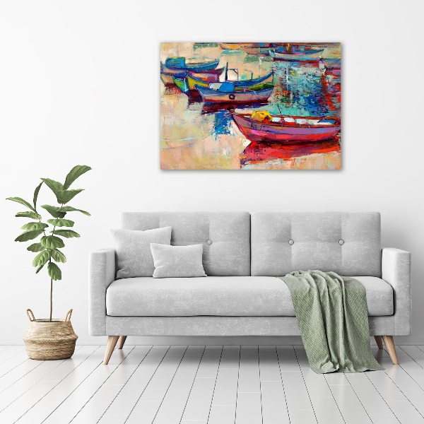 Print on acrylic Colorful boats