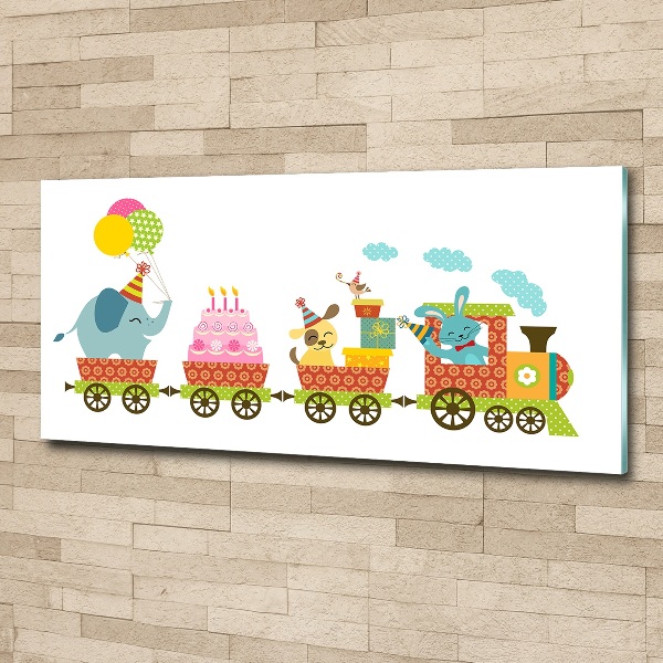 Wall art acrylic Cheerful train