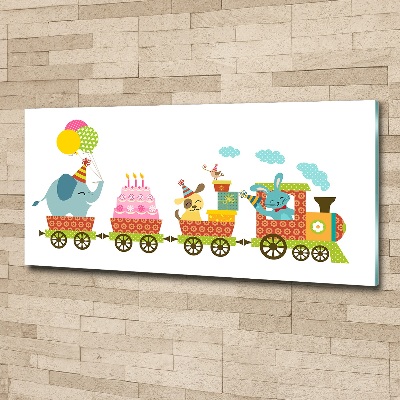 Wall art acrylic Cheerful train