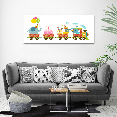 Wall art acrylic Cheerful train