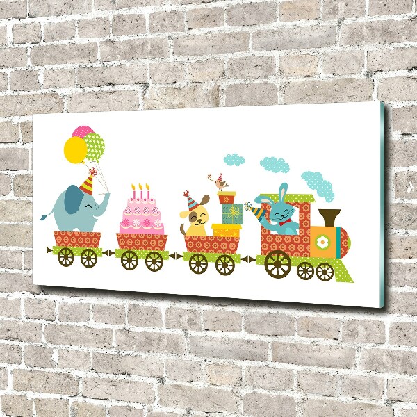 Wall art acrylic Cheerful train