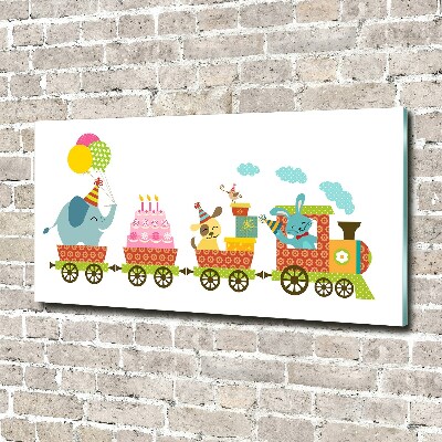 Wall art acrylic Cheerful train