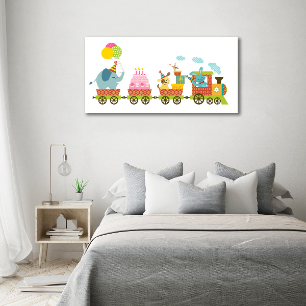 Wall art acrylic Cheerful train