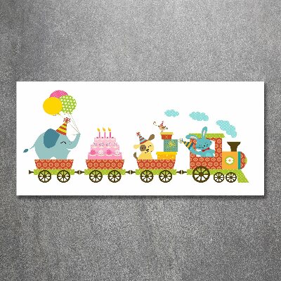 Wall art acrylic Cheerful train