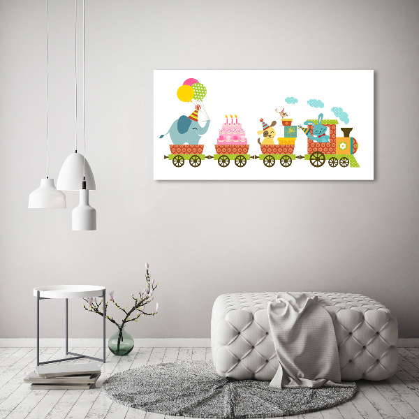 Wall art acrylic Cheerful train