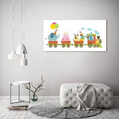 Wall art acrylic Cheerful train