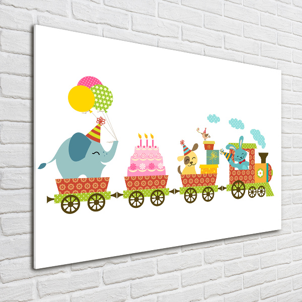 Wall art acrylic Cheerful train