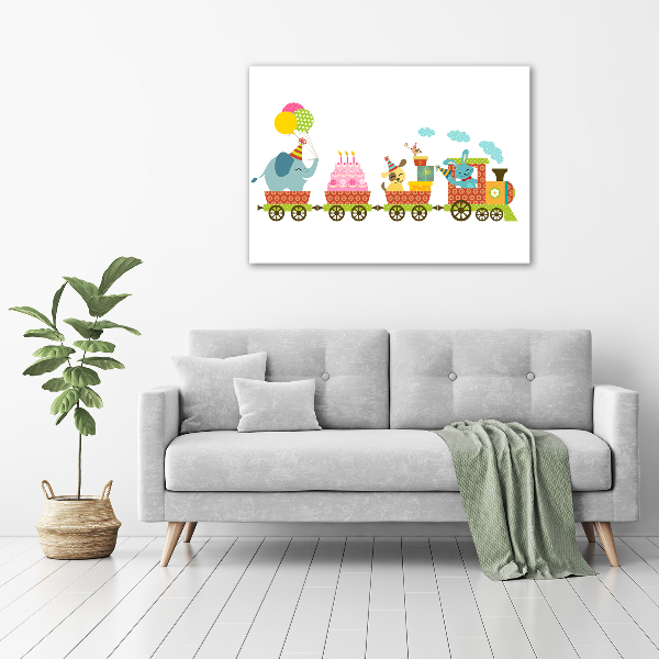 Wall art acrylic Cheerful train