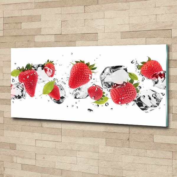 Acrylic wall art Strawberries and water