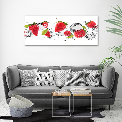 Acrylic wall art Strawberries and water