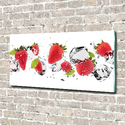 Acrylic wall art Strawberries and water