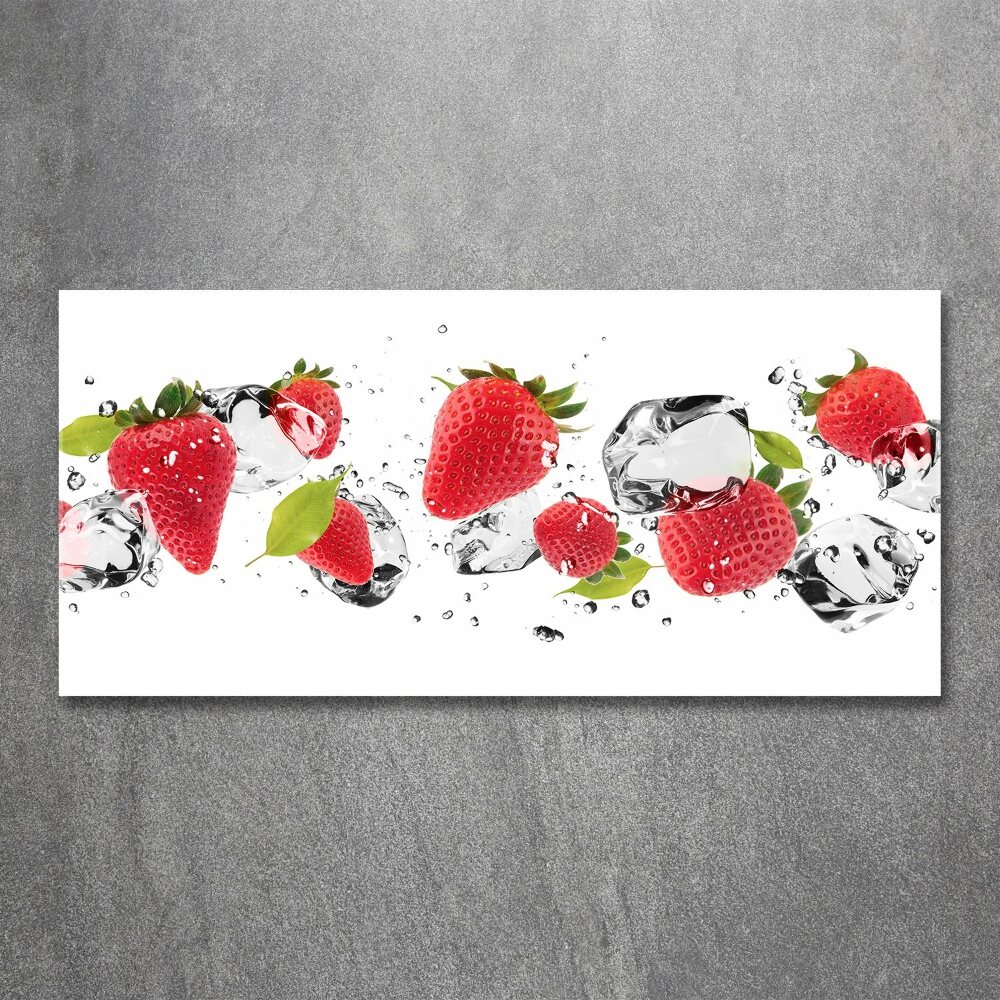 Acrylic wall art Strawberries and water