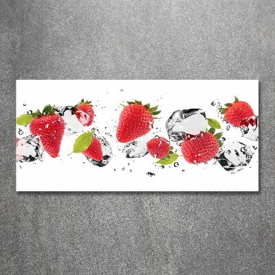 Acrylic wall art Strawberries and water