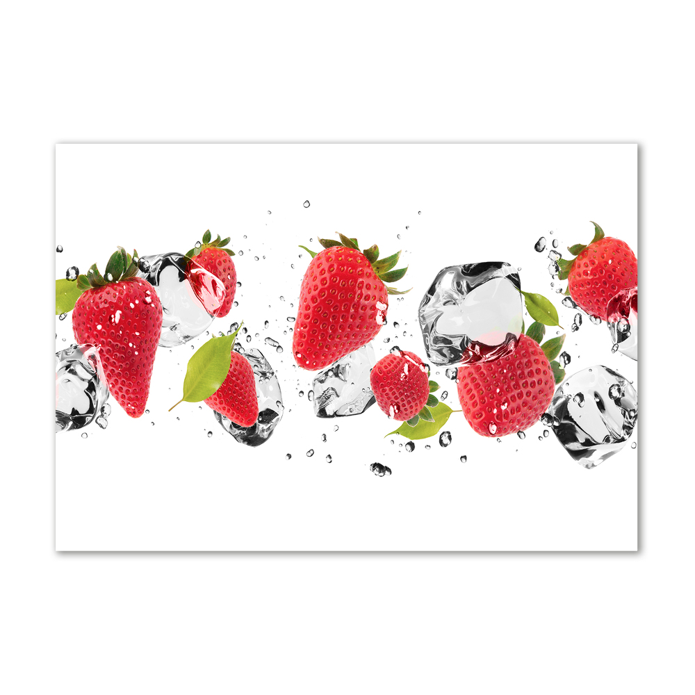 Acrylic wall art Strawberries and water